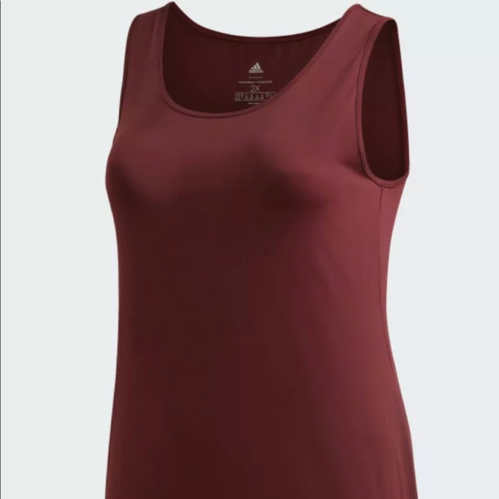 ADIDAS Women's Long Tank COLOR MAROON SIZE 2X NWT (Orig Price $40)